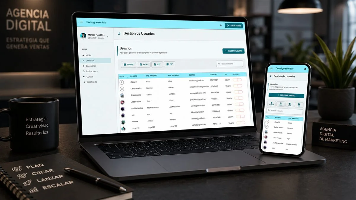 Plataforma digital enfocada en captación y ventas